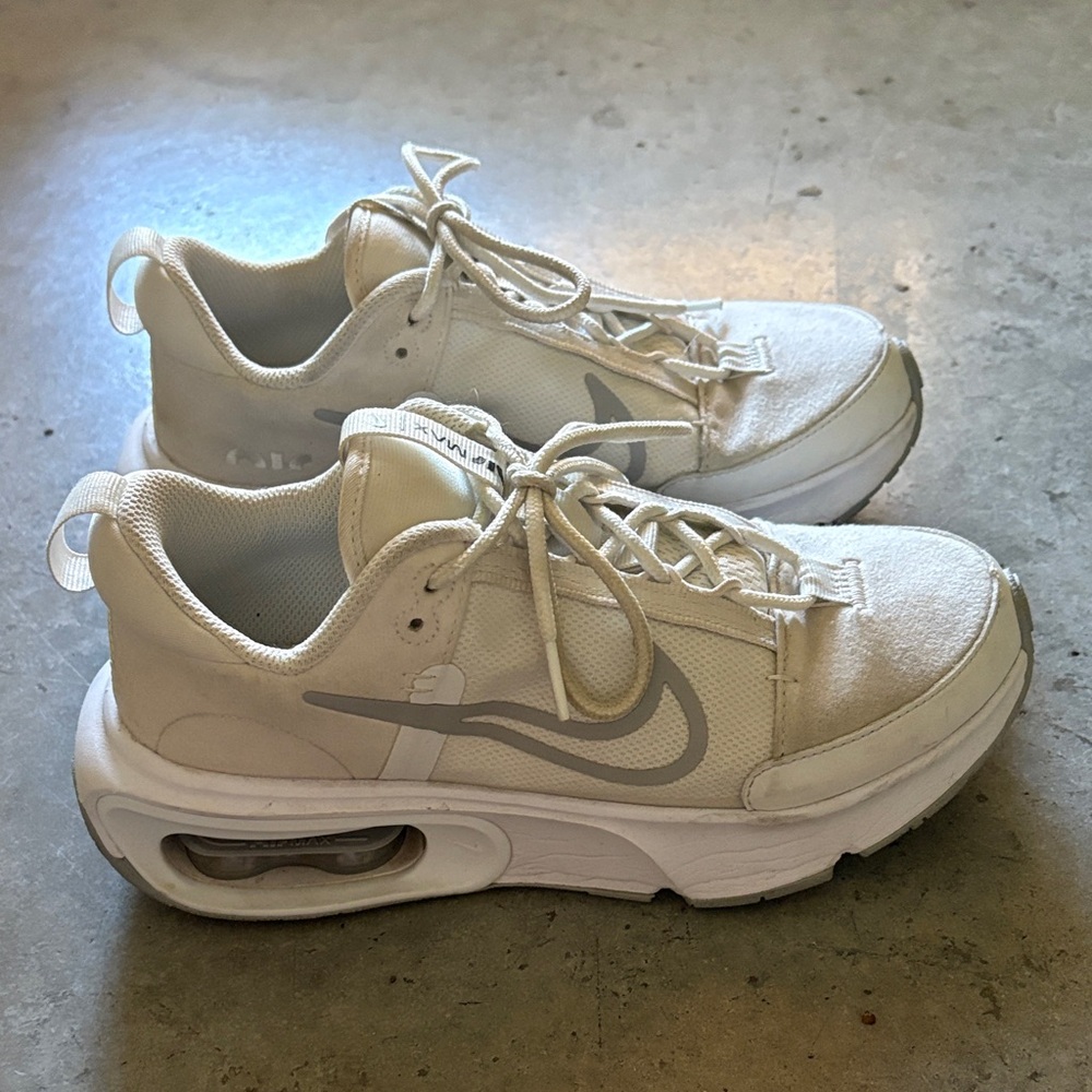Nike Air Max White and Gray Shoes